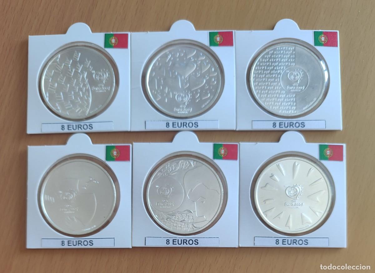 Monedas antiguas de Europa: Lote 8 euros Portugal. Eurocopa 2004. Plata.
