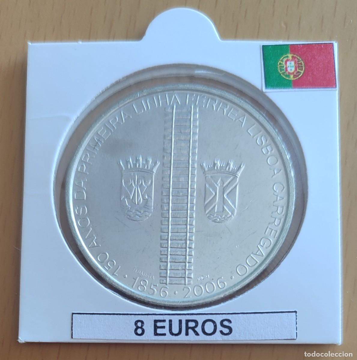 Monedas antiguas de Europa: 8 euros Portugal 2006. KM 778. Plata