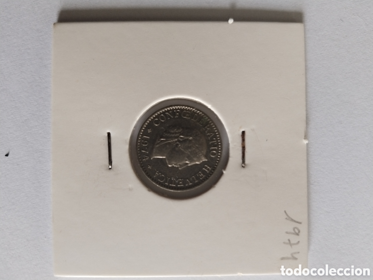 Monedas antiguas de Europa: Moneda Suiza 5 Rappen 1974 &ndash; Helvetia &ndash; Confederatio Helvetica