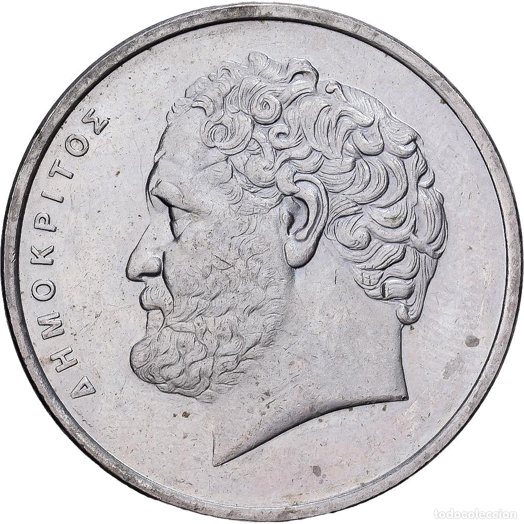 Monedas antiguas de Europa: [#1513342] Grecia, 10 Drachmes, Democritus, 1998, Cobre - n&iacute;quel, MBC, KM:132