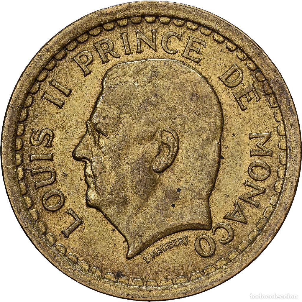 Monedas antiguas de Europa: [#1513347] M&oacute;naco, Louis II, 2 Francs, 1945, Paris, Aluminio - bronce, BC+, Gadoury:MC134