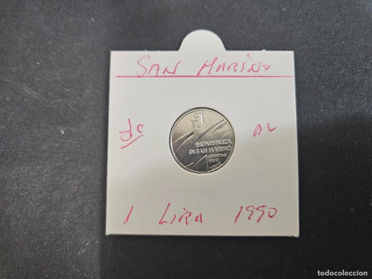 Monedas antiguas de Europa: SAN MARINO 1 LIRA 1990 S/C KM=248 (ALUMINIO)1600 A&Ntilde;OS DE HISTORIA