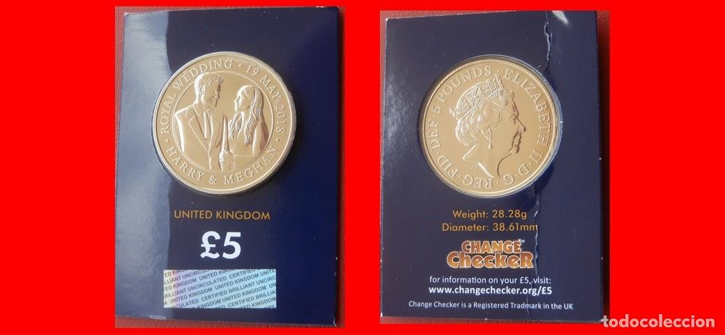 Monedas antiguas de Europa: 5 LIBRAS POUNDS 2018 SIN CIRCULAR CHANGE CHECKER INGLATERRA REINO UNIDO-9028SC