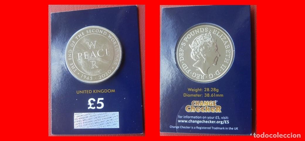 Monedas antiguas de Europa: 5 LIBRAS POUNDS 2020 SIN CIRCULAR CHANGE CHECKER INGLATERRA REINO UNIDO-9032SC