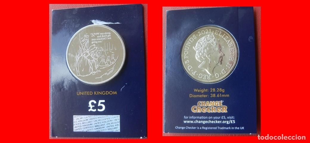 Monedas antiguas de Europa: 5 LIBRAS POUNDS 2021 SIN CIRCULAR CHANGE CHECKER INGLATERRA REINO UNIDO-9033SC