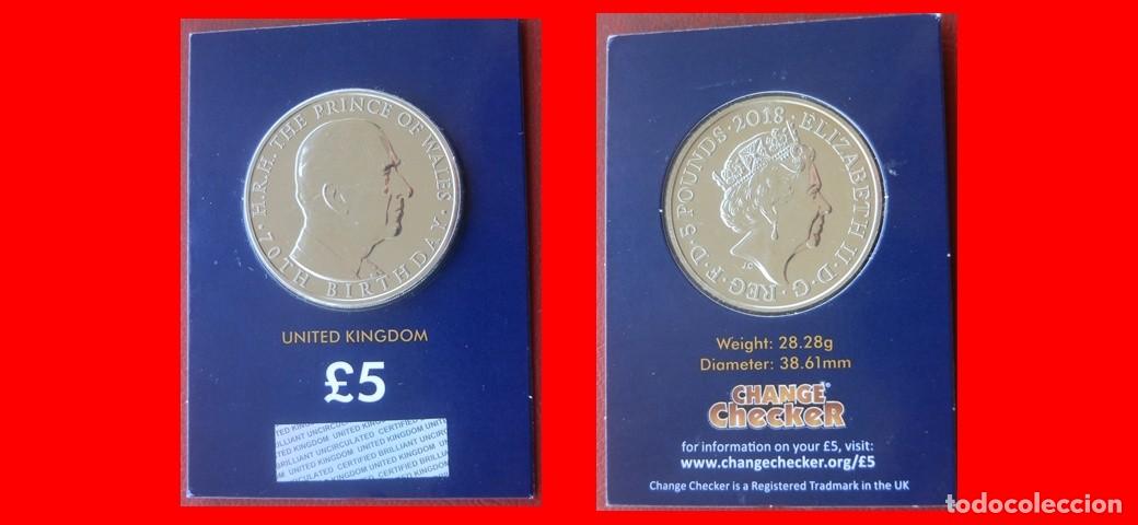 Monedas antiguas de Europa: 5 LIBRAS POUNDS 2018 SIN CIRCULAR CHANGE CHECKER INGLATERRA REINO UNIDO-9035SC