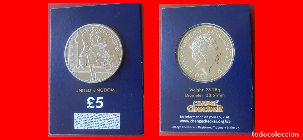 Monedas antiguas de Europa: 5 LIBRAS POUNDS 2019 SIN CIRCULAR CHANGE CHECKER INGLATERRA REINO UNIDO-9036SC