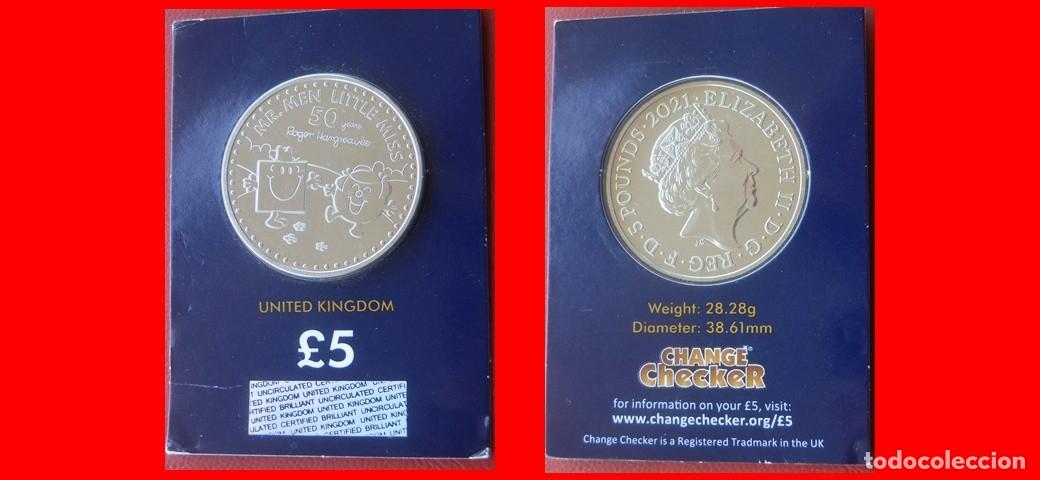 Monedas antiguas de Europa: 5 LIBRAS POUNDS 2021 SIN CIRCULAR CHANGE CHECKER INGLATERRA REINO UNIDO-9038SC