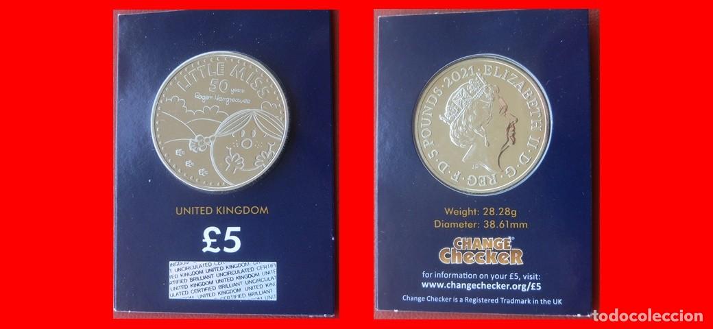 Monedas antiguas de Europa: 5 LIBRAS POUNDS 2021 SIN CIRCULAR CHANGE CHECKER INGLATERRA REINO UNIDO-9039SC