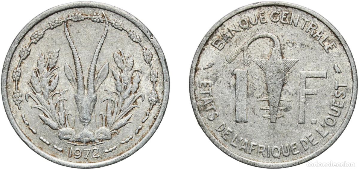 Monedas antiguas de Europa: Western African States Central Bank of Western African States 1972 1 Franc CFA Aluminium (95% Alumi