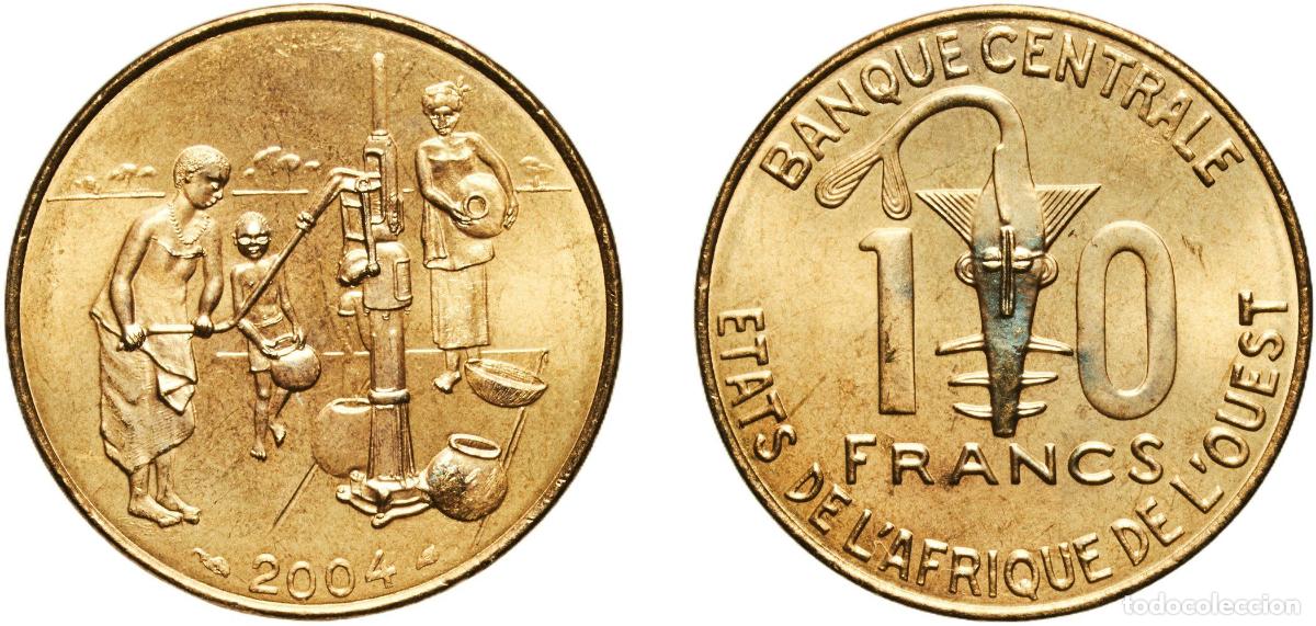Monedas antiguas de Europa: Western African States Central Bank of Western African States 2004 10 Francs CFA (FAO) Aluminium br