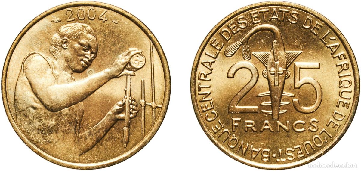 Monedas antiguas de Europa: Western African States Central Bank of Western African States 2004 25 Francs CFA (FAO) Aluminium br
