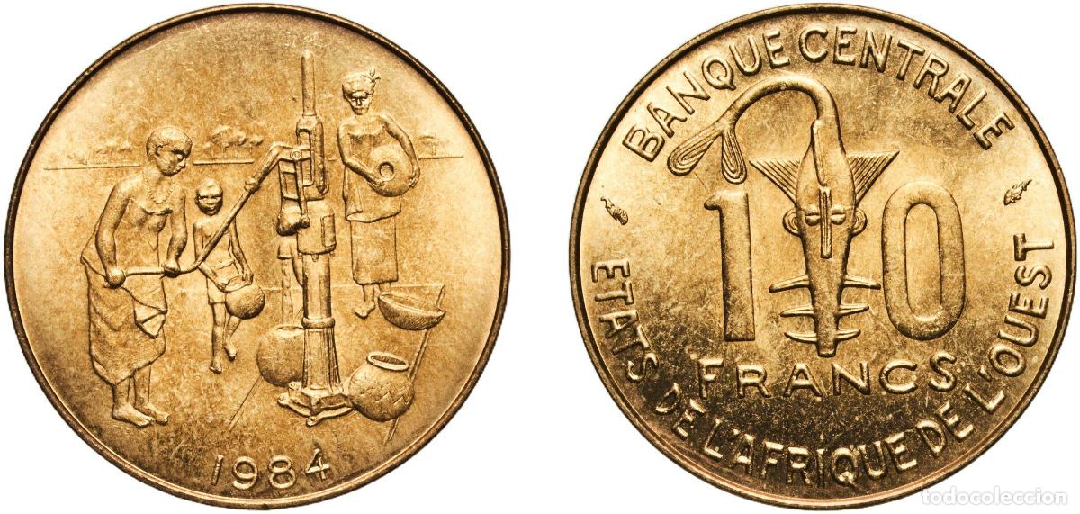 Monedas antiguas de Europa: Western African States Central Bank of Western African States 1984 10 Francs CFA (FAO) Aluminium br