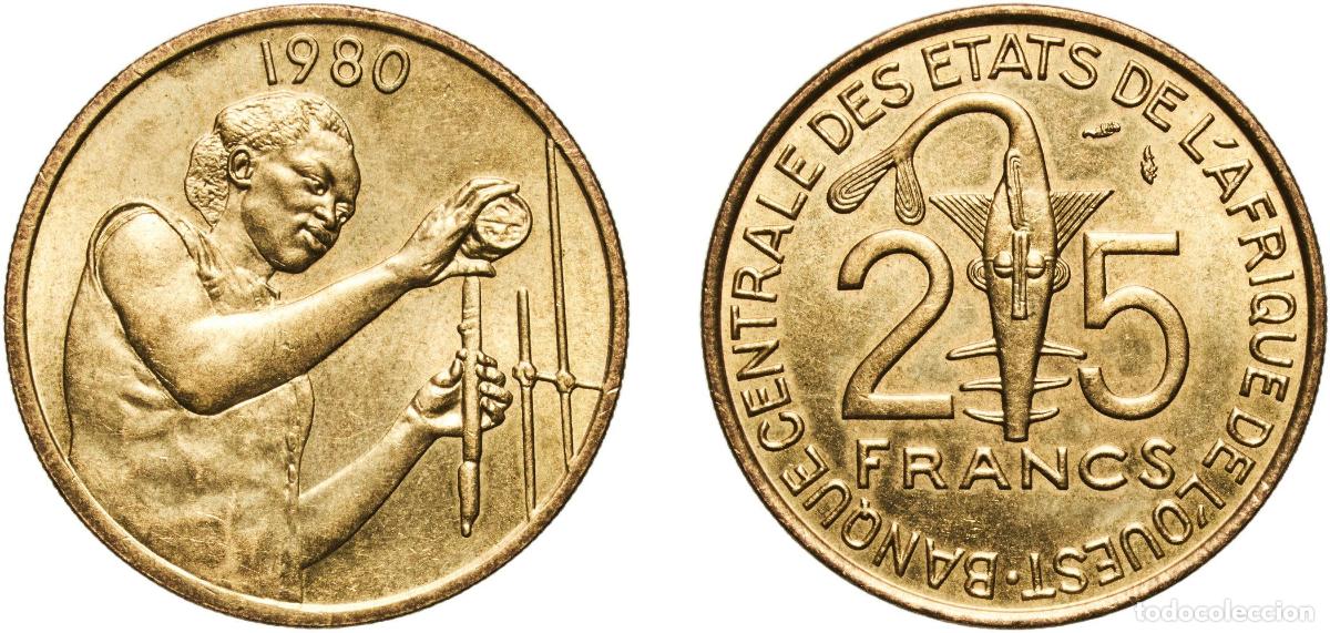 Monedas antiguas de Europa: Western African States Central Bank of Western African States 1980 25 Francs CFA (FAO) Aluminium br