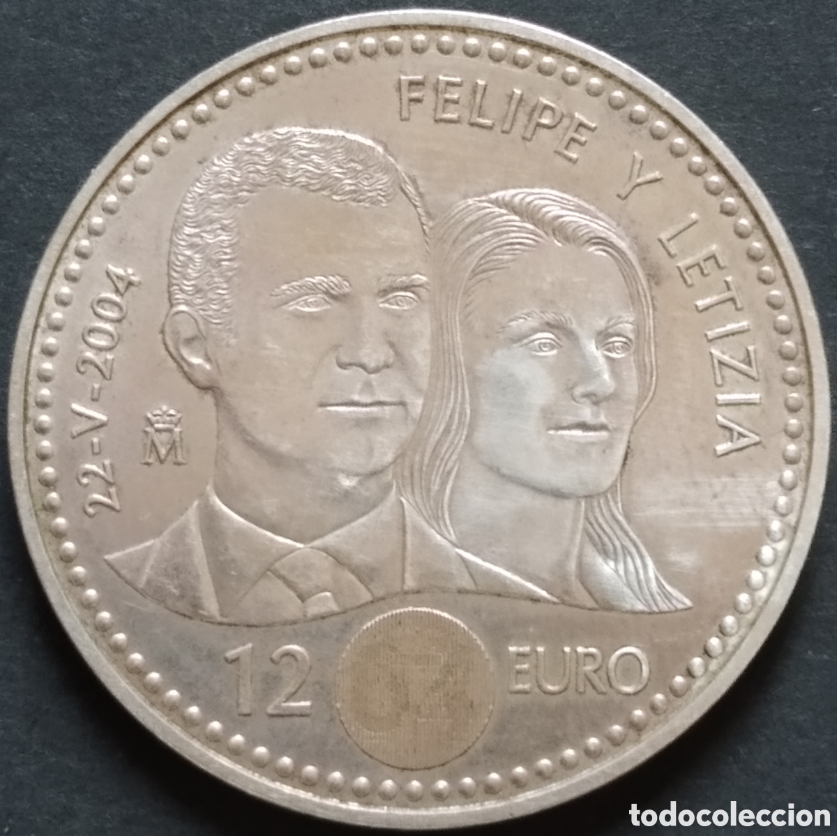 Monedas antiguas de Europa: MONEDA EURO - ESPA&Ntilde;A 12&euro; CONMEMORATIVA 2004 - BODA DEL PRINCIPE FELIPE Y LETIZIA (PLATA)