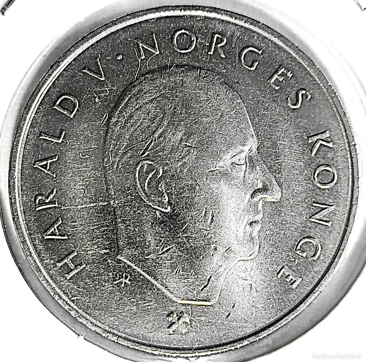 Monedas antiguas de Europa: NORUEGA (1992-) - 5 CORONAS 1994 - REY HARALD V - A - 11,50 GR. CUPRONIQUEL - DIAMETRO 29,50 mm
