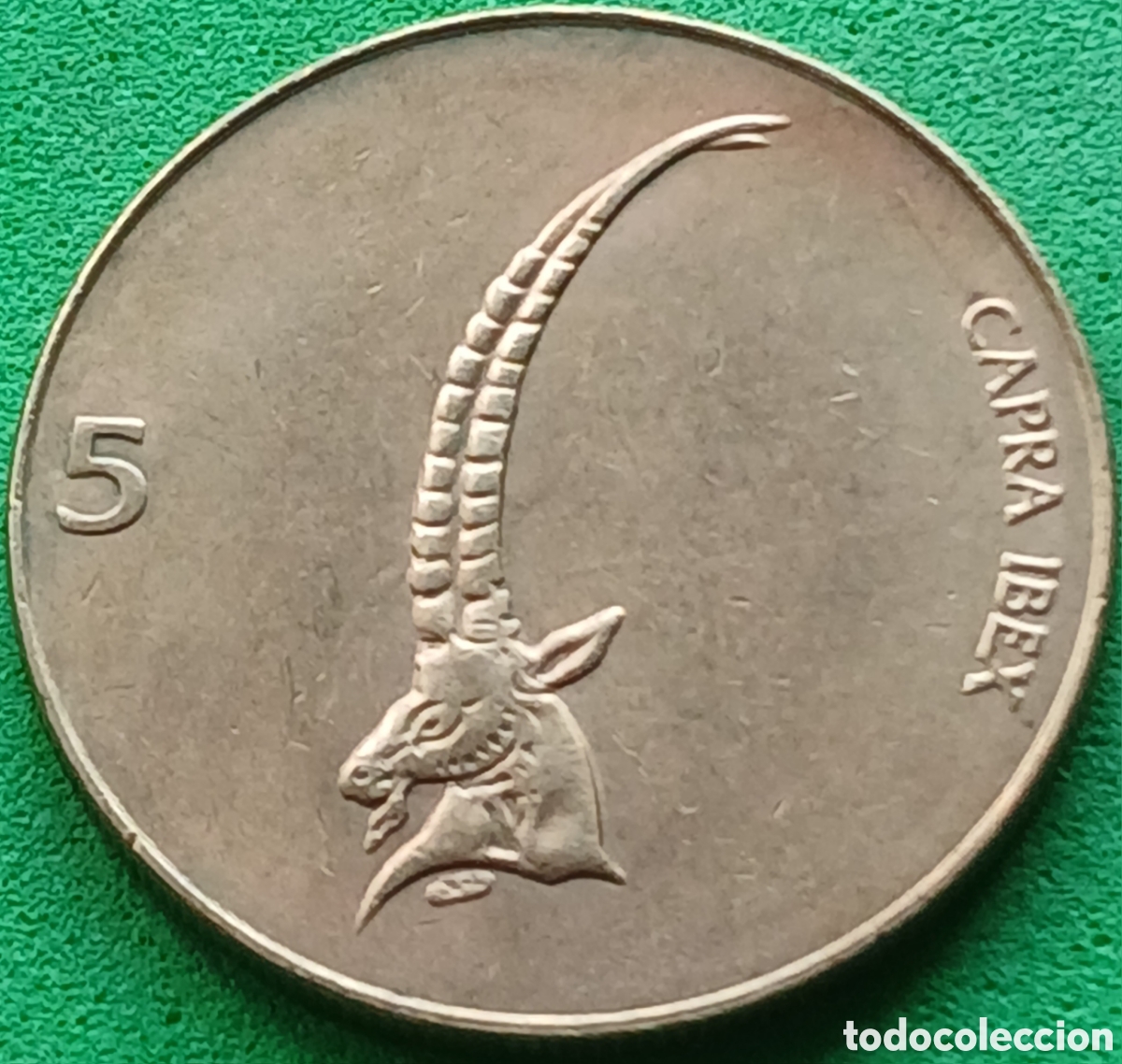 Monedas antiguas de Europa: Eslovenia 5 tolarjev 2000 km#6