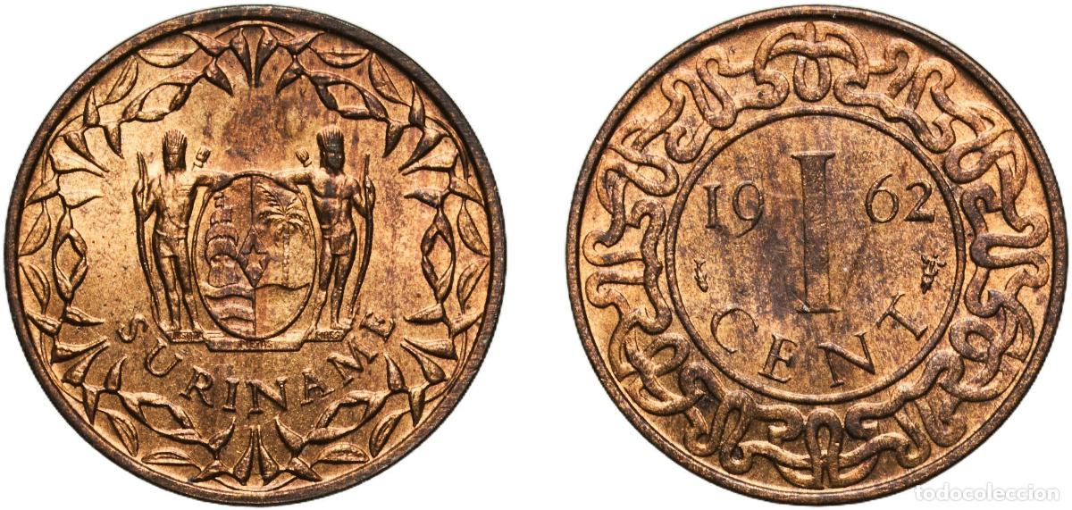 Monedas antiguas de Europa: Suriname Dutch colony 1962 1 Cent Bronze Utrecht Mint (6000000) 2.52g UNC CNO 77.9 Sch 1312