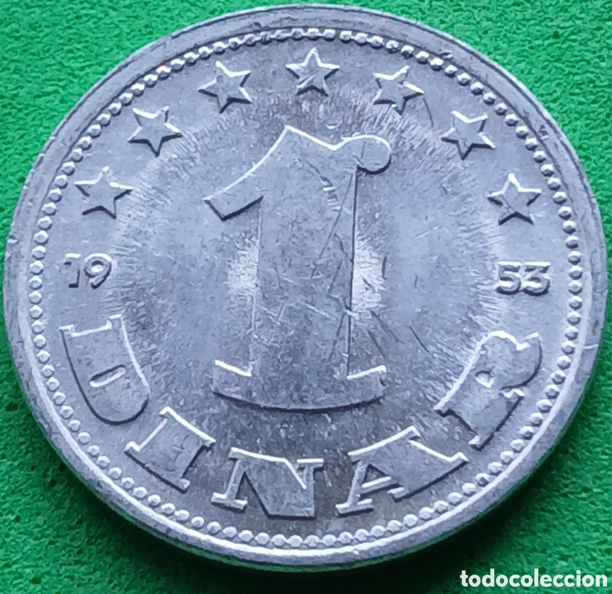 Monedas antiguas de Europa: Yugoslavia 1 dinar 1953 km#30