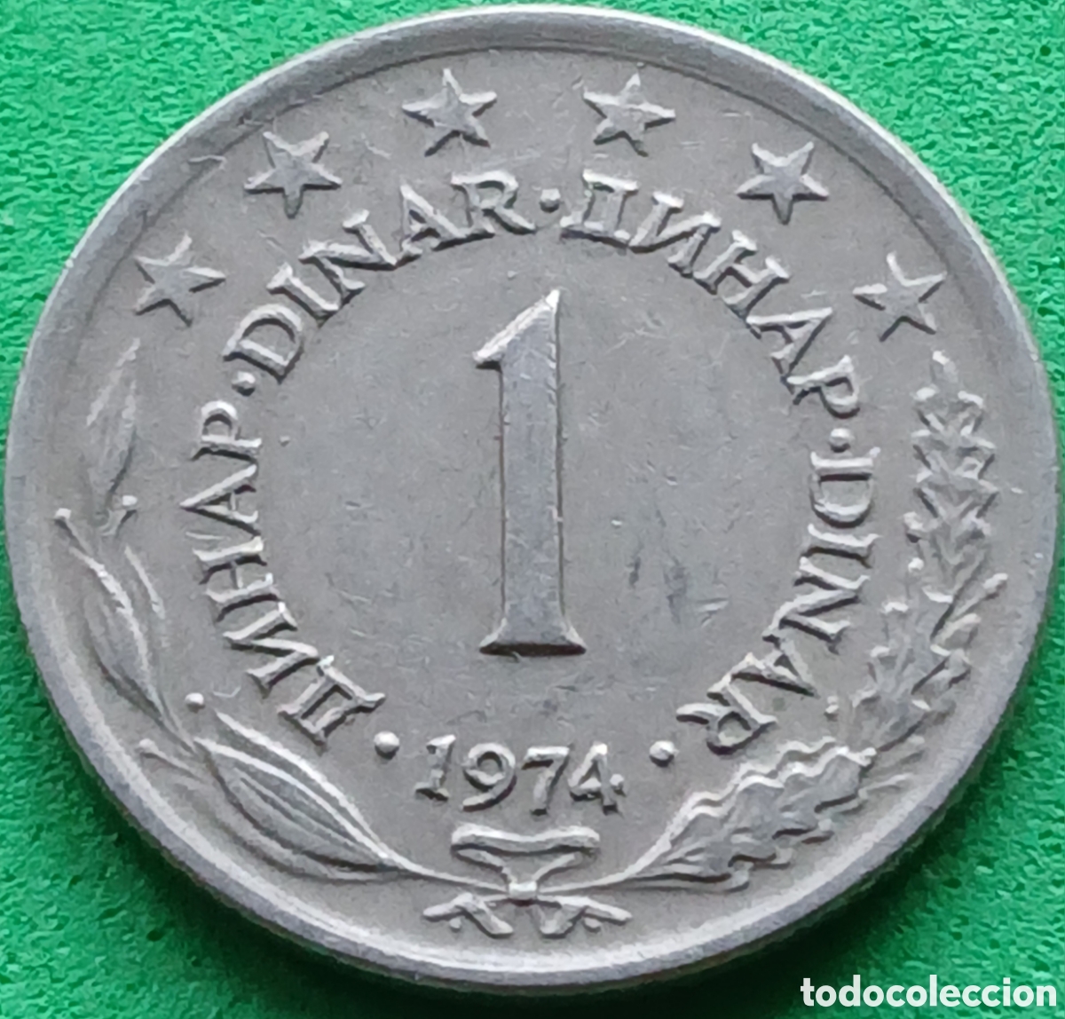 Monedas antiguas de Europa: Yugoslavia 1 dinar 1974 km#59