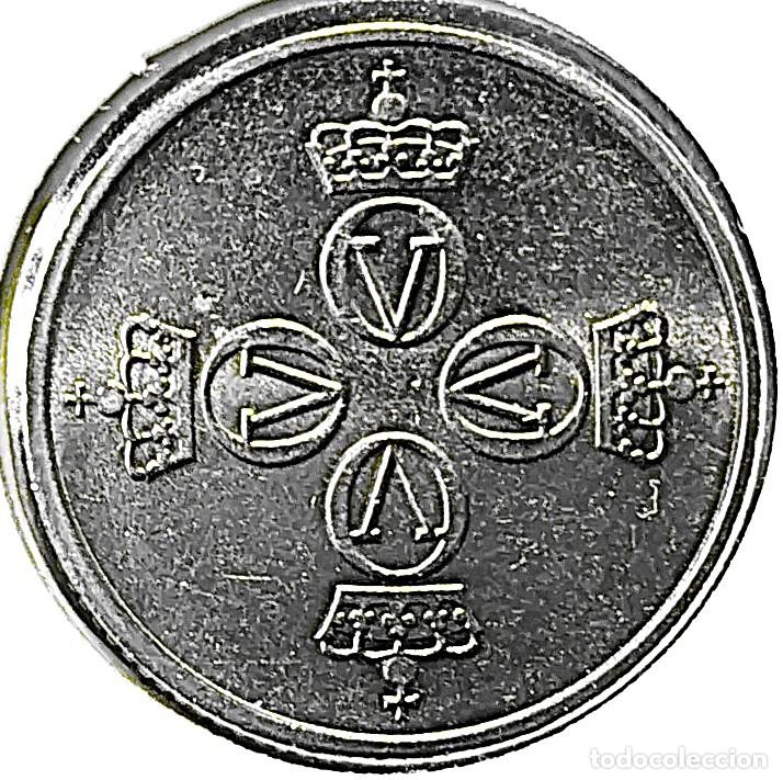 Monedas antiguas de Europa: NORUEGA (1958-1991) - 25 ORE 1978 - REY OLAF V - A - 2 GR. CUPRONIQUEL - DIAMETRO 17 mm - KM#417