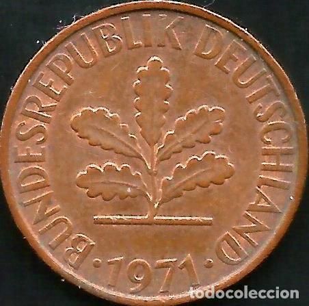 Monedas antiguas de Europa: ALEMANIA 1971 G - 2 PFENNIG - KM 106a - CIRCULADA