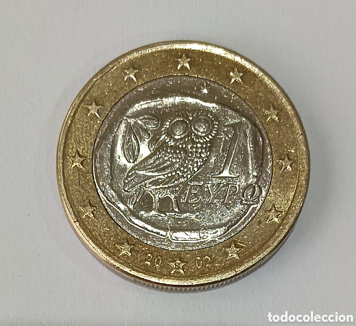 Monedas antiguas de Europa: 1 Euro Grecia 2002 - S B&uacute;ho de la Suerte .