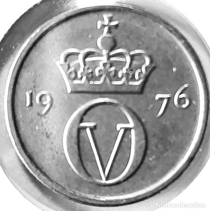 Monedas antiguas de Europa: NORUEGA (1958-1991) - 10 ORE 1976 - REY OLAF V - A - 1,50 GR. CUPRONIQUEL - DIAMETRO 15 mm - KM#416