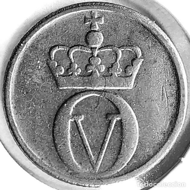 Monedas antiguas de Europa: NORUEGA (1958-1991) - 10 ORE 1967 - REY OLAF V - ABEJA - A - 1,50 GR. CUPRONIQUEL - DIAMETRO 15 mm