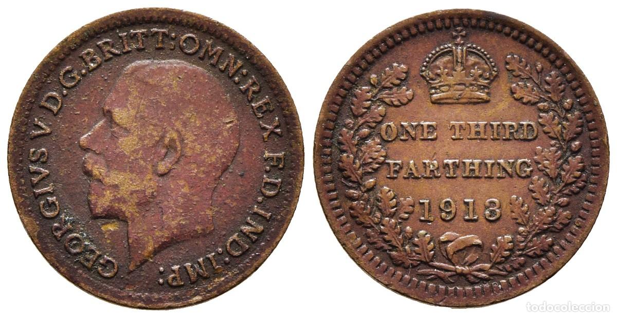 Monedas antiguas de Europa: *** BONITO 1/3 FARTHING DE GEORGE V. 1913 LONDRES, GRAN BRETA&Ntilde;A ***