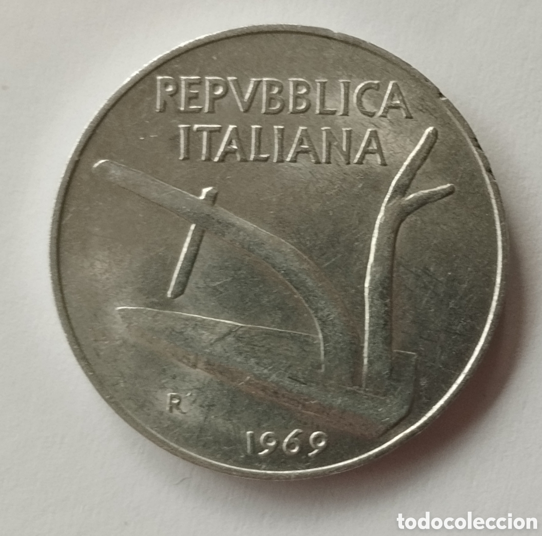 Monedas antiguas de Europa: MONEDA DE ITALIA DE 10 C&Eacute;NTIMOS 1969 (FOTO)