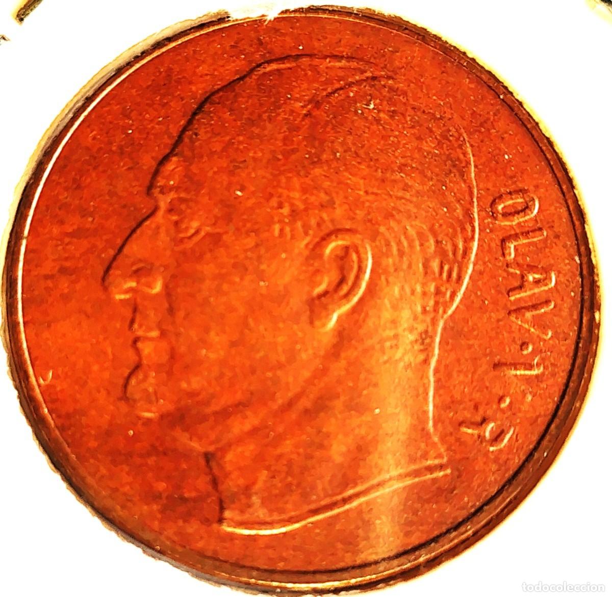 Monedas antiguas de Europa: NORUEGA (1958-1991) - 5 ORE 1972 - REY OLAF V - ALCE - A - 8 GR. BRONCE - DIAMETRO 27 mm - KM#405