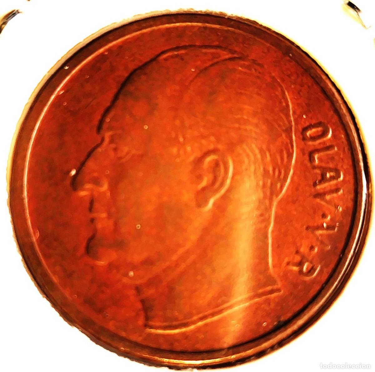 Monedas antiguas de Europa: NORUEGA (1958-1991) - 5 ORE 1970 - REY OLAF V - ALCE - A - 8 GR. BRONCE - DIAMETRO 27 mm - KM#405