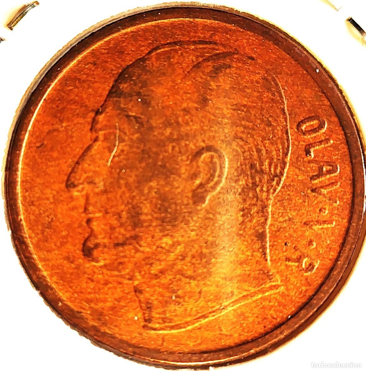 Monedas antiguas de Europa: NORUEGA (1958-1991) - 5 ORE 1969 - REY OLAF V - ALCE - A - 8 GR. BRONCE - DIAMETRO 27 mm - KM#405
