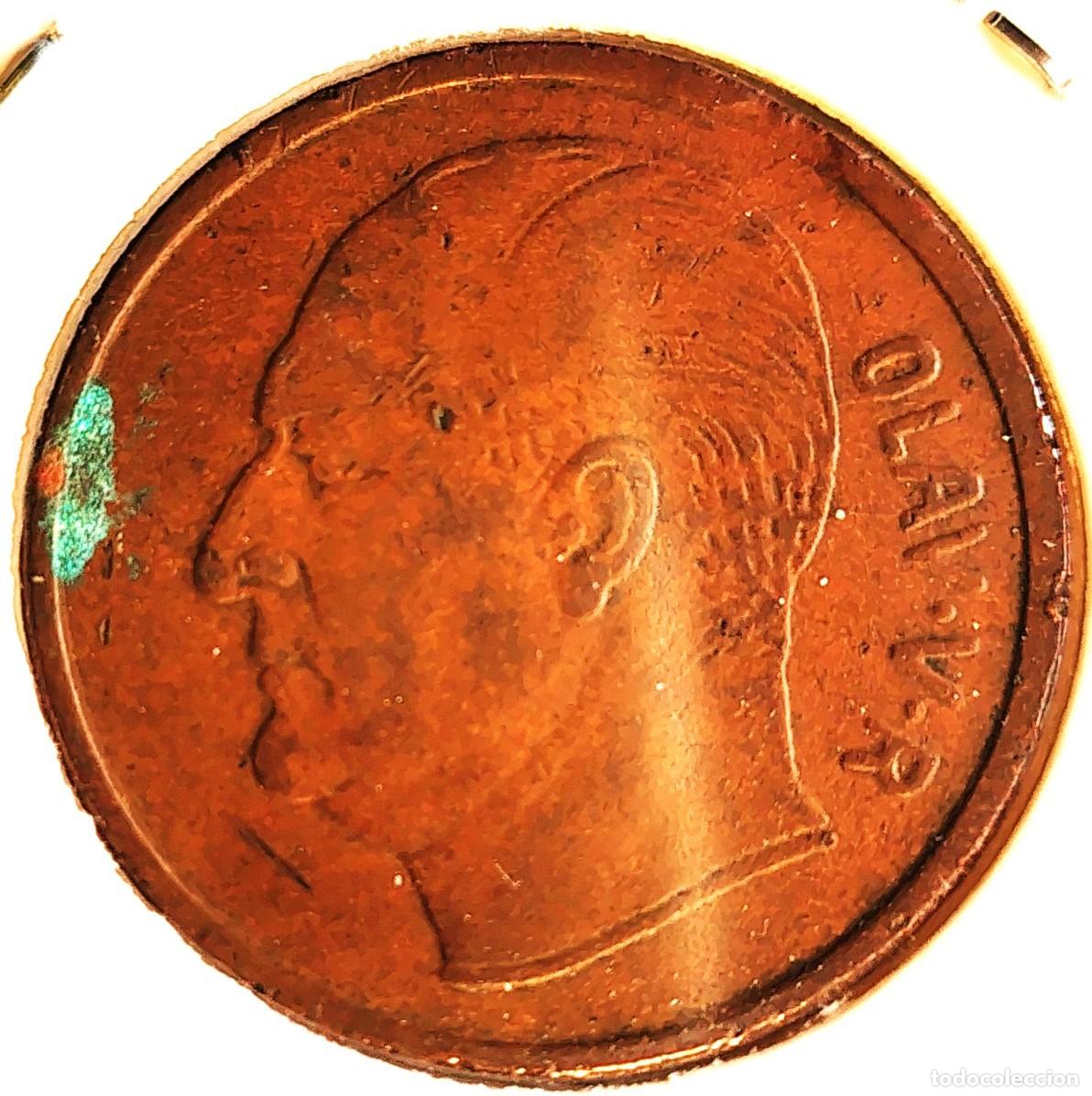 Monedas antiguas de Europa: NORUEGA (1958-1991) - 5 ORE 1967 - REY OLAF V - ALCE - A - 8 GR. BRONCE - DIAMETRO 27 mm - KM#405