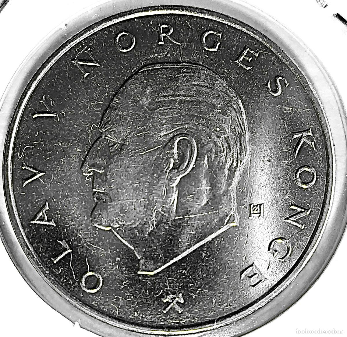 Monedas antiguas de Europa: NORUEGA (1958-1991) - 5 CORONAS 1985 - REY OLAF V - A - 11,50 GR. CUPRONIQUEL - DIAMETRO 29,50 mm