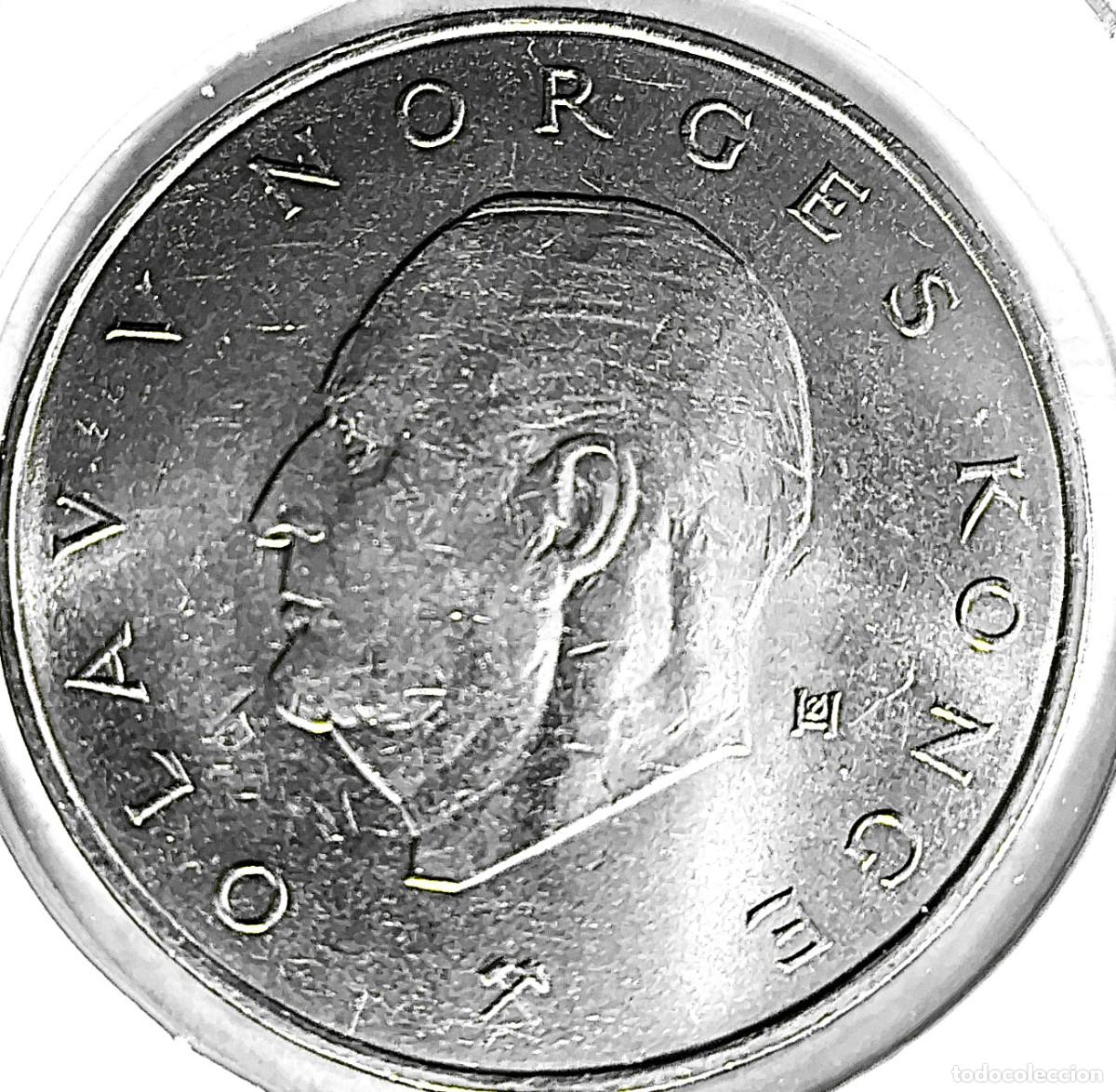 Monedas antiguas de Europa: NORUEGA (1958-1991) - 5 CORONAS 1984 - REY OLAF V - A - 11,50 GR. CUPRONIQUEL - DIAMETRO 29,50 mm