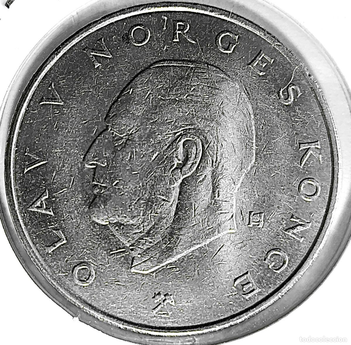 Monedas antiguas de Europa: NORUEGA (1958-1991) - 5 CORONAS 1979 - REY OLAF V - A - 11,50 GR. CUPRONIQUEL - DIAMETRO 29,50 mm