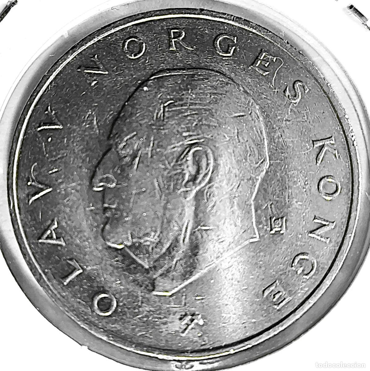 Monedas antiguas de Europa: NORUEGA (1958-1991) - 5 CORONAS 1978 - REY OLAF V - A - 11,50 GR. CUPRONIQUEL - DIAMETRO 29,50 mm