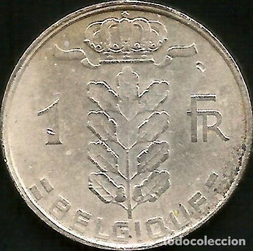 Monedas antiguas de Europa: BELGICA 1980 - 1 FRANC - KM 142.1 - CIRCULADA