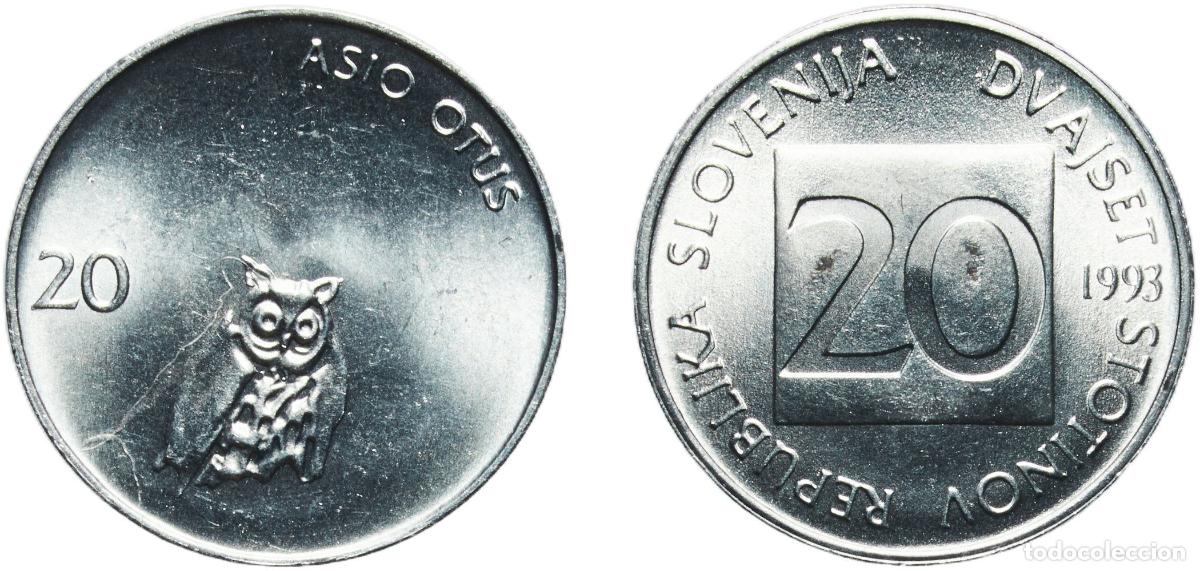 Monedas antiguas de Europa: Slovenia Republic 1993 20 Stotinov Aluminium (98% Aluminium, 2% Magnesium) (2515000) 0.68g UNC KM