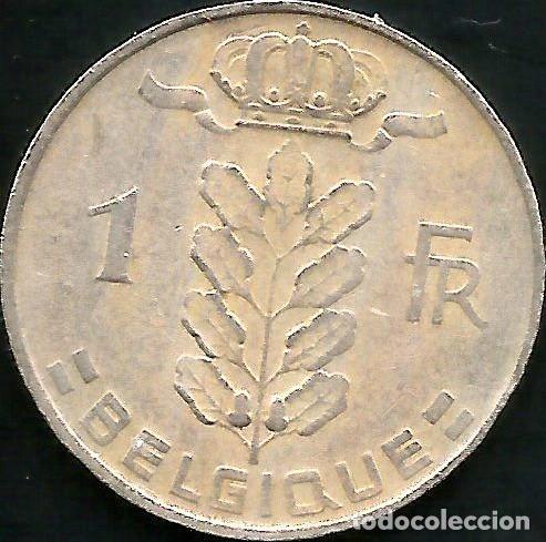 Monedas antiguas de Europa: BELGICA 1970 - 1 FRANC - KM 142.1 - CIRCULADA