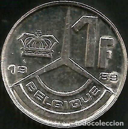 Monedas antiguas de Europa: BELGICA 1989 - 1 FRANC - KM 170 - CIRCULADA