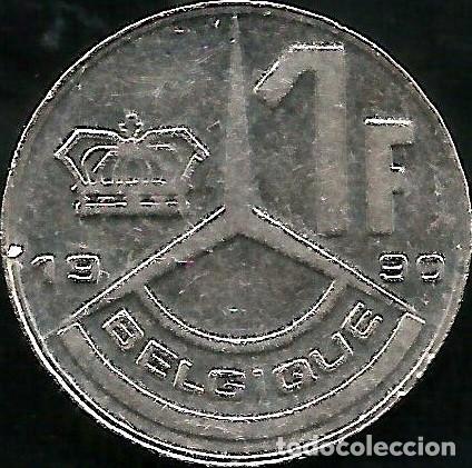 Monedas antiguas de Europa: BELGICA 1990 - 1 FRANC - KM 170 - CIRCULADA