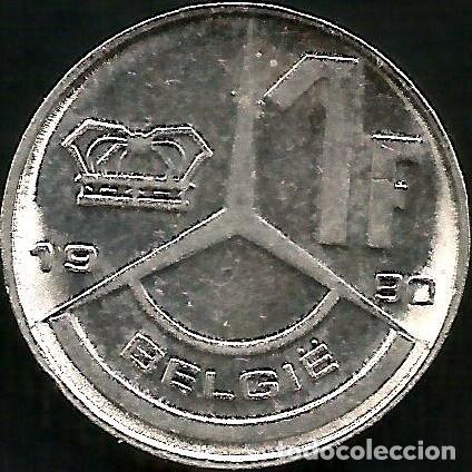 Monedas antiguas de Europa: BELGICA 1990 - 1 FRANC - KM 171 - CIRCULADA