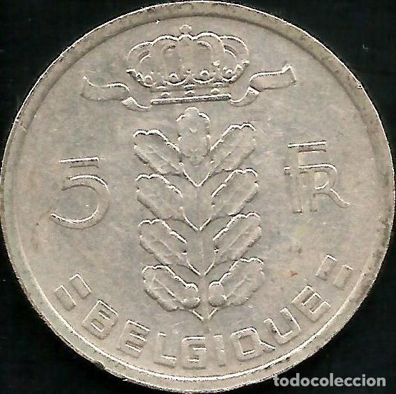 Monedas antiguas de Europa: BELGICA 1949 - 5 FRANCS - KM 134.1 - CIRCULADA