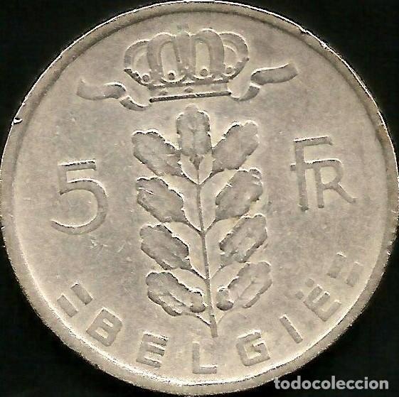 Monedas antiguas de Europa: BELGICA 1950 - 5 FRANCS - KM 135.1 - CIRCULADA