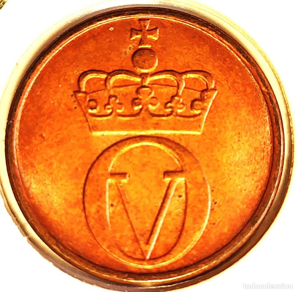Monedas antiguas de Europa: NORUEGA (1958-1991) - 2 ORE 1967 - REY OLAF V - UROGALLO NEGRO - A - 4 GR. BRONCE - DIAMETRO 21 mm