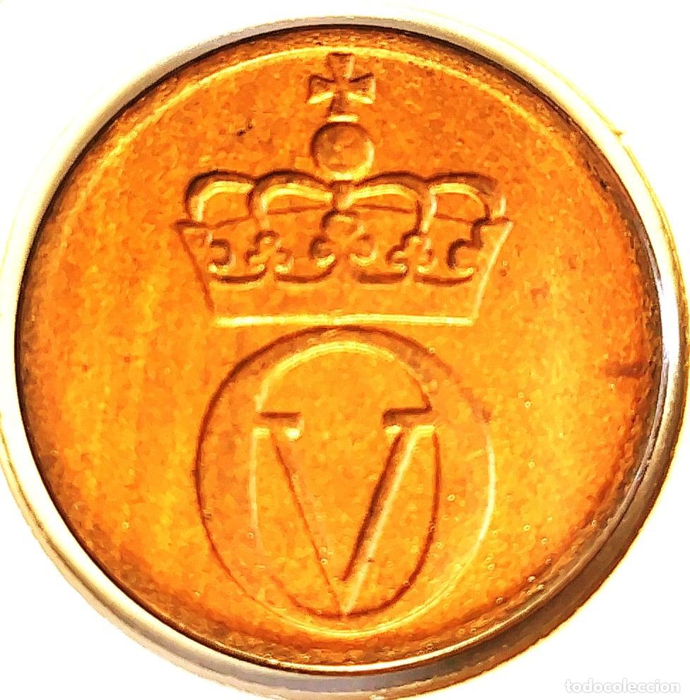 Monedas antiguas de Europa: NORUEGA (1958-1991) - 2 ORE 1964 - REY OLAF V - UROGALLO NEGRO - A - 4 GR. BRONCE - DIAMETRO 21 mm