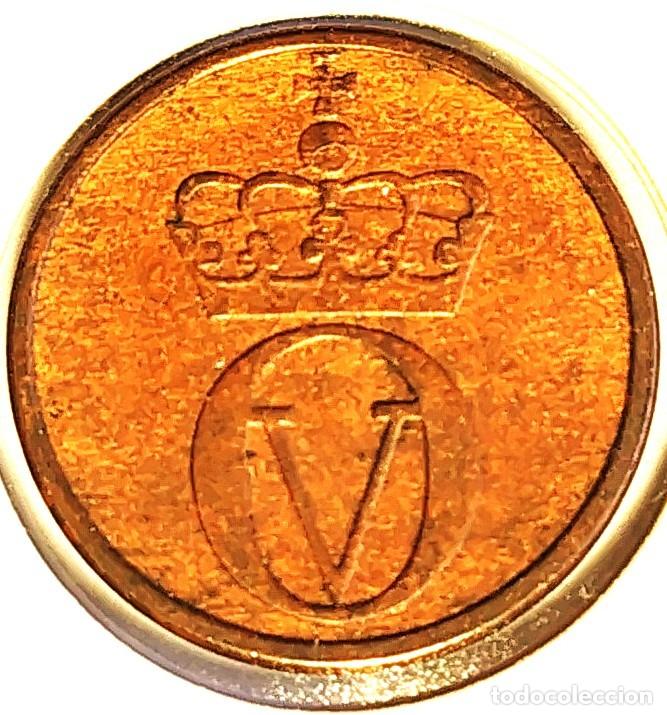 Monedas antiguas de Europa: NORUEGA (1958-1991) - 1 ORE 1972 - REY OLAF V - SCIUREDAE - A - 2 GR. BRONCE - DIAMETRO 16 mm